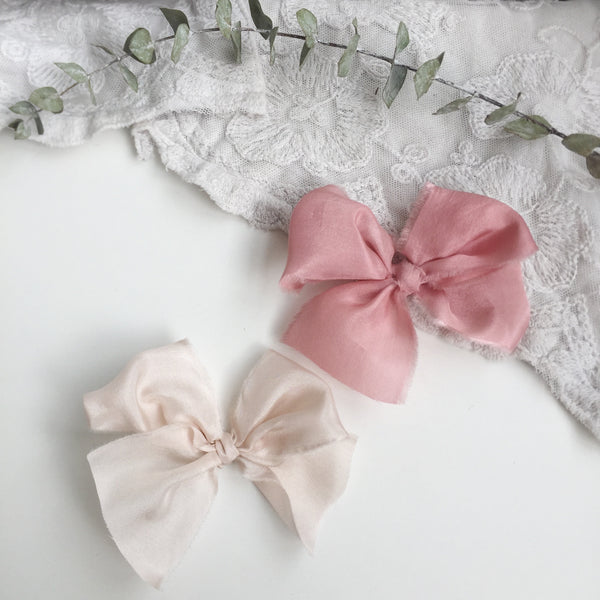 Classic Raw Silk Bow